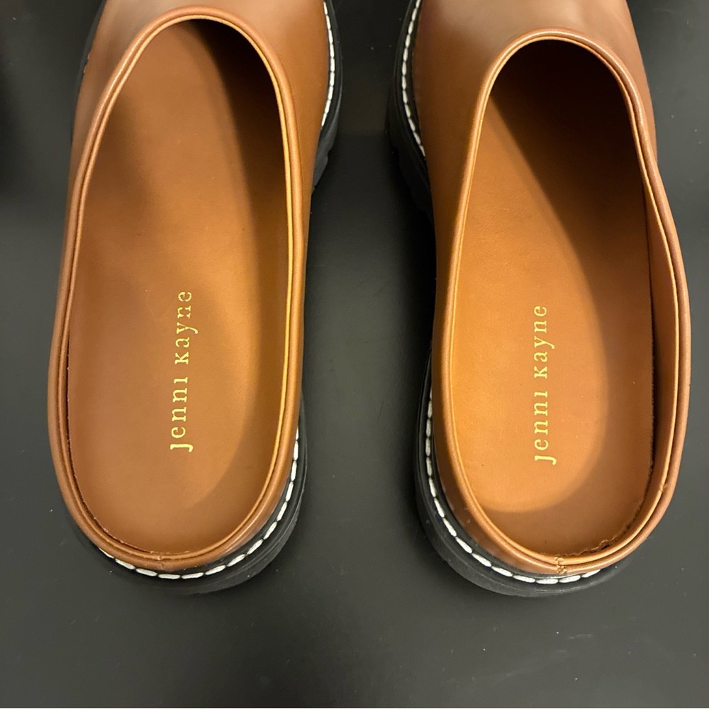 Jenni Kayne Tan Leather Mule Clogs - Picture 7 of 11